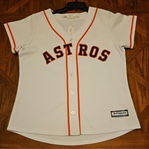 Majestic  Mens Houston Astros White Jersey #35 Verlander size L MLB